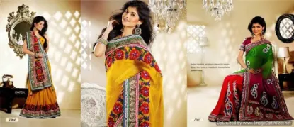 Picture of indian designer party ware ethnic culture floral beauti