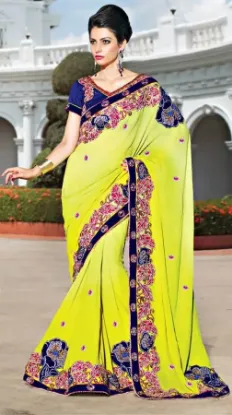 Picture of indian designer partywear heavy jacquard self work attr