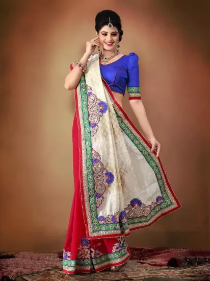 Picture of indian designer sari beautiful ethnic saree d ,e1259