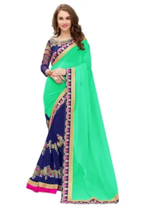 Picture of indian designer sari beautiful party wear traditional w