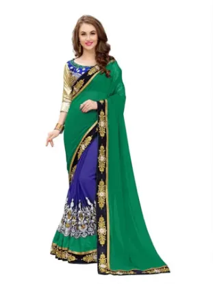 Picture of indian designer sari bollywood ethnic wedding wear mult