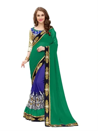 Picture of indian designer sari bollywood ethnic wedding wear mult