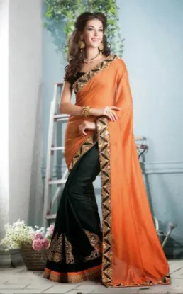 Picture of indian designer sari bollywood kangana style sequence ,