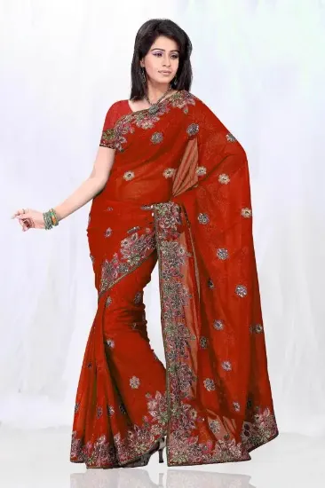 Picture of indian designer sari bollywood kangana style sequence w