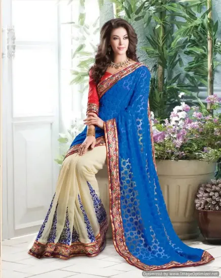 Picture of indian designer sari designer beautiful ethnic saree n,