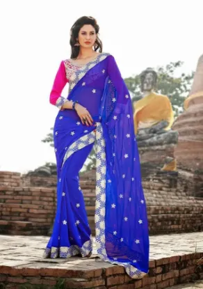 Picture of indian designer sari designer partyware ethnic culture 