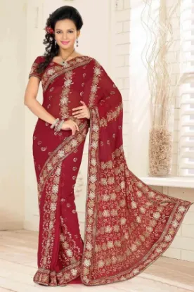 Picture of indian designer sari double shaded designer saree ,e127