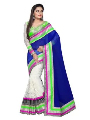 Picture of indian designer sari ethnic party wear beautiful saree 