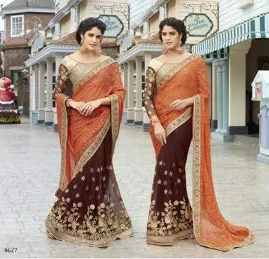 Picture of indian designer sari ethnic traditional beautifull sar,