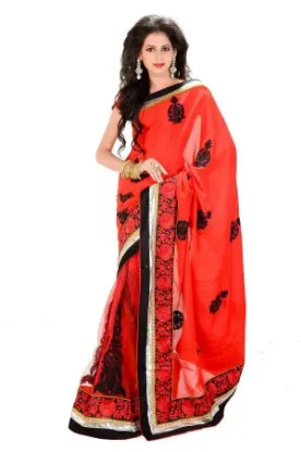 Picture of indian designer sari padding georgette ethnic wedding w