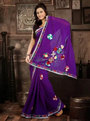 Picture of indian designer sari partyware ethnic culture saree ,e1