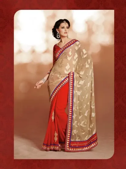 Picture of indian designer sari partyware ethnic culture saree nx,