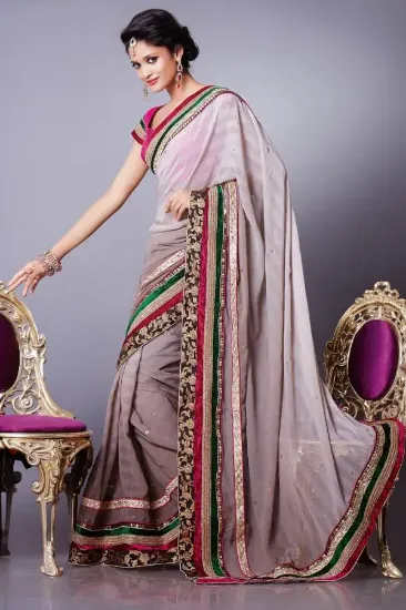 Picture of indian designer sari shilpa style bollywood partyware ,