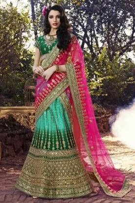 Picture of indian designer women bridal sari bollywood wedding sup