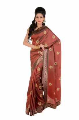 Picture of indian dress making handmade saree pure silk spiral pri