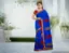 Picture of indian ethnic blue saree embroidery wedding designer w,