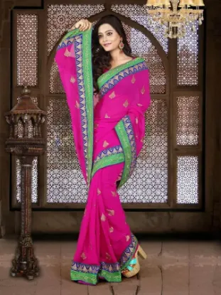 Picture of indian ethnic party saree with blouse womens faishon bo