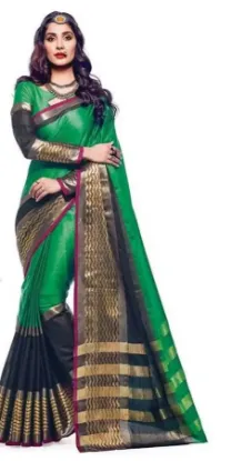 Picture of indian green handmade saree pure silk abstract print sa