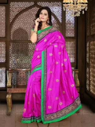 Picture of indian grey designer bollywood style embroidered sari c