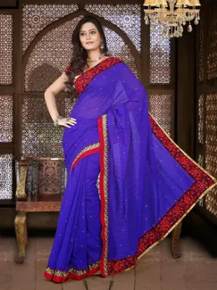 Picture of indian grey designer zari embroidered bollywood style s