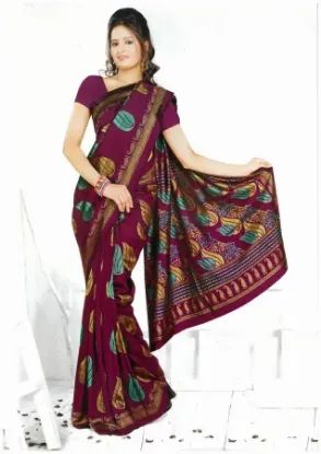 Picture of indian handmade beige saree printed pure patola silkdre