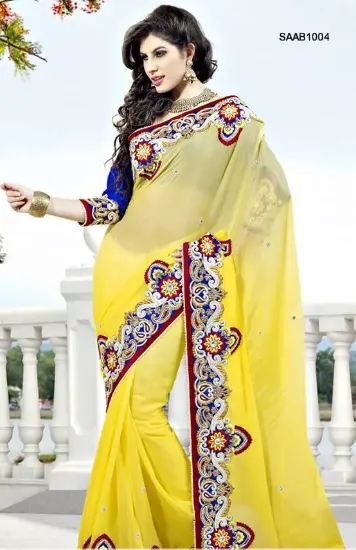 Picture of indian handmade clothing garden silk saree traditional 