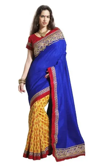 Picture of indian handmade clothing garden silk saree traditional 