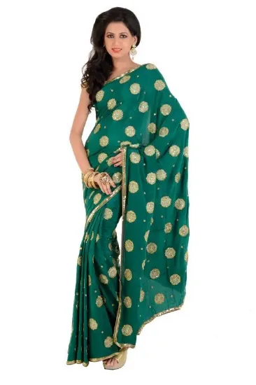 Picture of indian handmade designer fashion saree georgette blend 