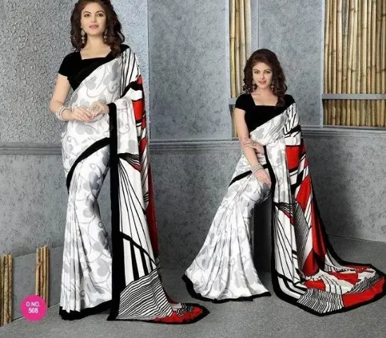 Picture of indian handmade designer fashion saree georgette blend 