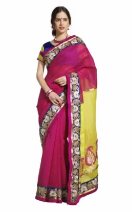 Picture of indian handmade dress making floral printed saree pure 