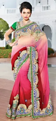 Picture of indian handmade ethnic pure silk beige saree floral pri