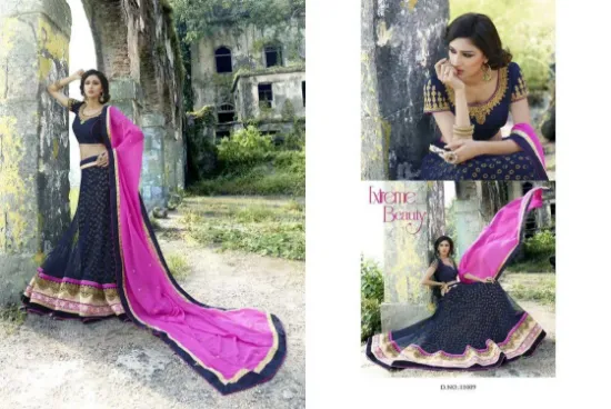 Picture of indian handmade ethnic pure silk mauve saree nice print