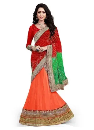 Picture of indian handmade nice printed crepe silk saree dress mak