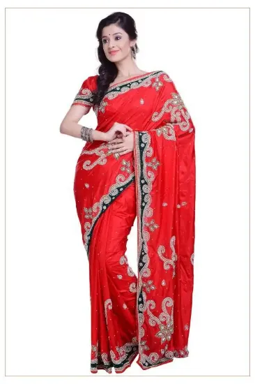 Picture of indian handmade saree 100% pure silk beige abstract pri