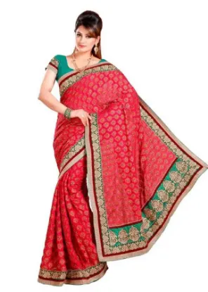 Picture of indian handmade saree pure silk ethnic beige floral pri