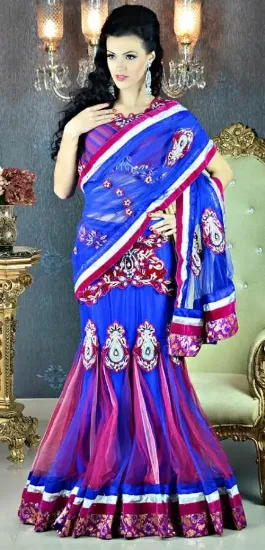 Picture of indian handmade sari georgette blend craft material com