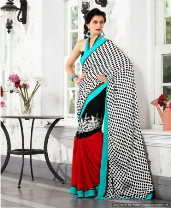 Picture of indian handmade style sari combo of silk blend fabric p