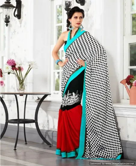 Picture of indian handmade style sari combo of silk blend fabric p