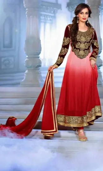 Picture of indian latest elegant designer modest maxi gown designe