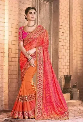 Picture of indian marriage fashion designer saree wedding party w,