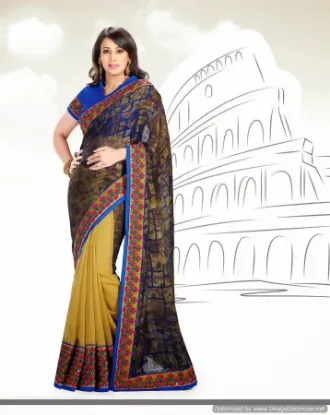 Picture of indian modest maxi gown ethnic look women saree designe