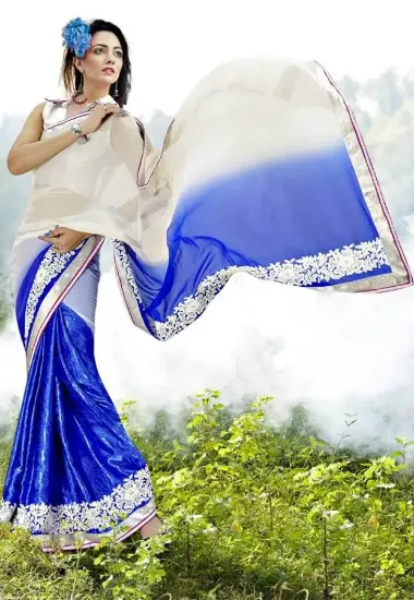 Picture of indian pakistani bollywood designer party wear saree we