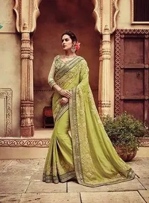 Picture of indian pakistani bollywood designer weeding saree brida