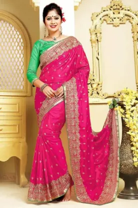 Picture of indian pakistani ethnic designer georgette saree blous,