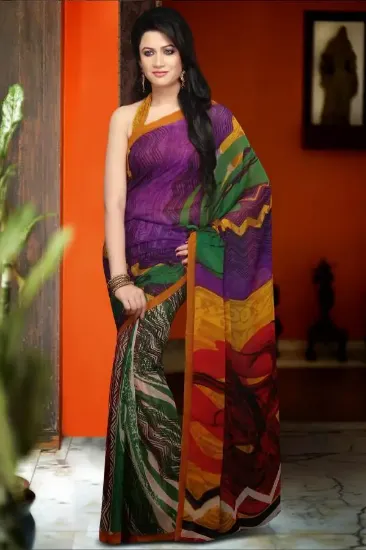 Picture of indian party wear saree designer bollywood kashmiri wo,