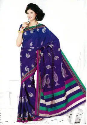 Picture of indian peach designer bollywood style embroidered sari,