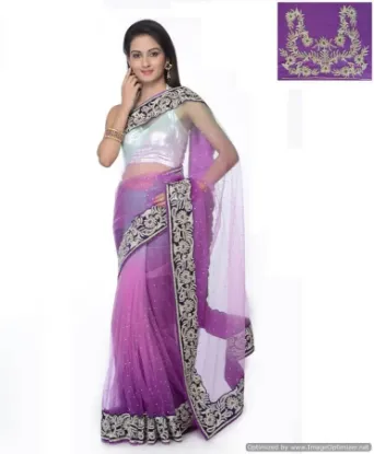 Picture of indian printed saree textile fabric women sarong dress,