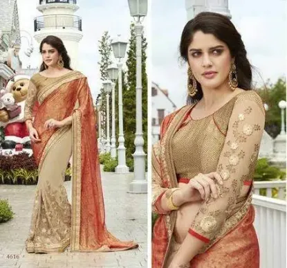 Picture of indian sari partywear designer wedding reception bolly,