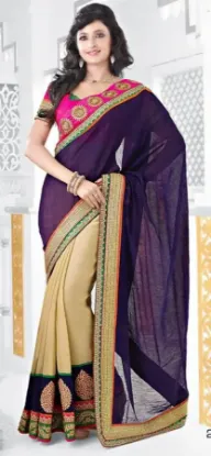 Picture of indian silk saree grand pallu full jari grand work mode