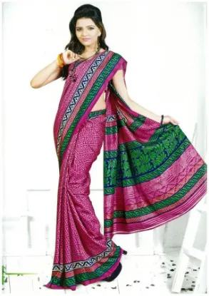 Picture of indian traditional festive wear blue saree cotton silk,